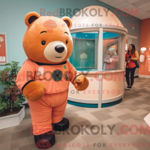 Peach Teddybeer mascotte...