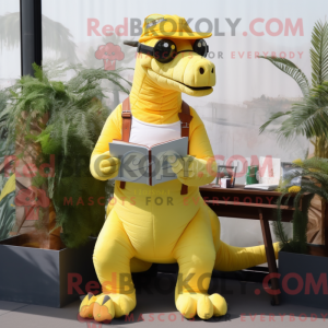 Citrongul Iguanodon maskot...