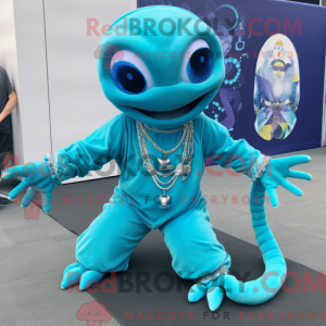 Cyan Contortionist maskot...