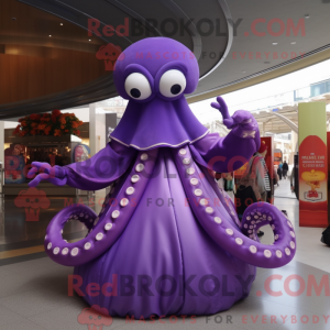 Purple Octopus mascot...