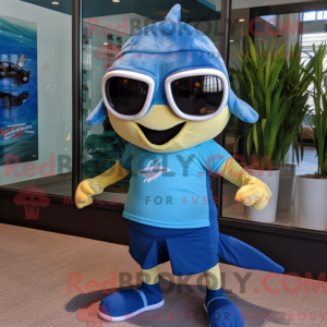Blue Barracuda mascot...