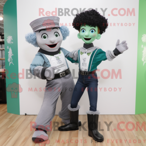 Gray Irish Dancer mascot...