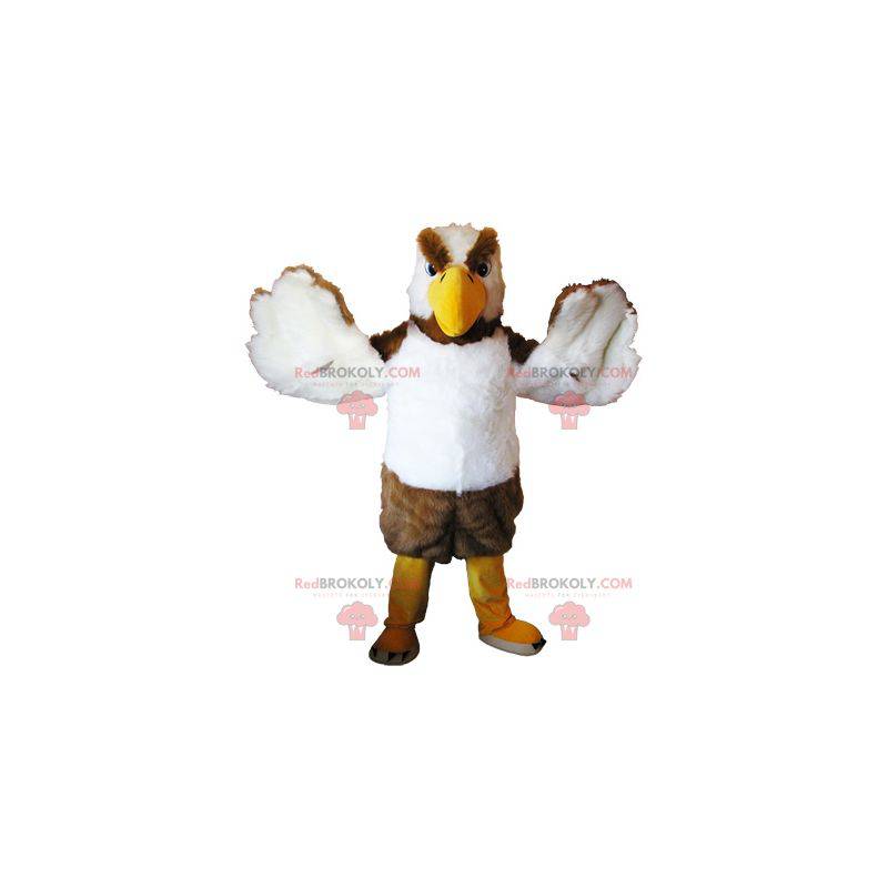 Witte en bruine adelaar mascotte op zoek smerig - Redbrokoly.com