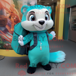 Turquoise Ferret mascot...