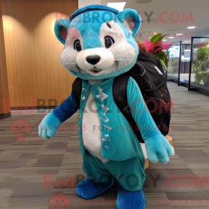 Turquoise Ferret mascot...