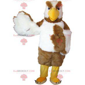 Witte en bruine adelaar mascotte op zoek smerig - Redbrokoly.com