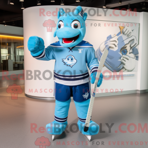 Sky Blue Ice Hockey Stick...