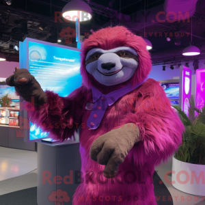 Magenta Giant Sloth máscara...