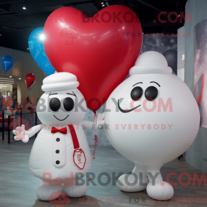 Witte hartvormige ballonnen...