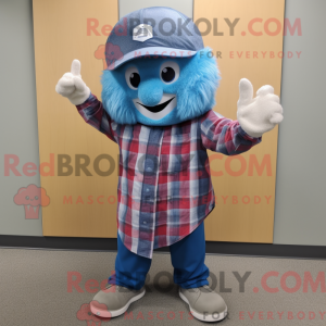 Blue Baseball Ball mascot...