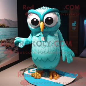 Turkis ugle maskot kostyme...