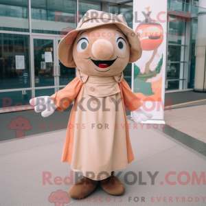 Beige Salmon mascot costume...