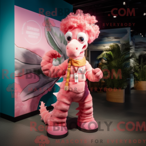 Rosa Seahorse maskot...