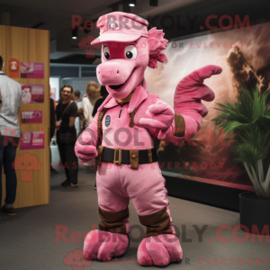 Rosa Seahorse maskot...
