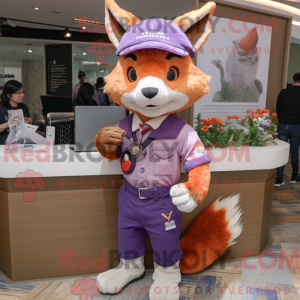 Lavender Fox mascot costume...