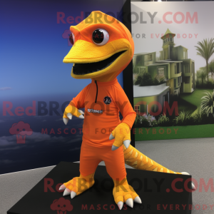 Orange Lizard mascot...