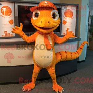 Orange Lizard maskot...