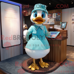 Postava maskota Teal Duck...