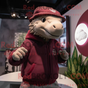 Maroon Pangolin maskot...