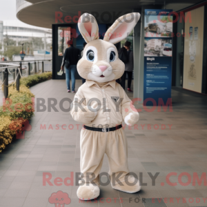 Beige Wild Rabbit mascot...