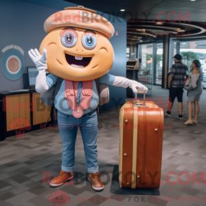 Peach Bagels mascot costume...