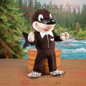 Brown Killer Whale mascot...