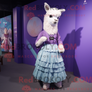 Lavendel Lama Maskot Drakt...