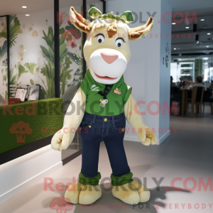 Oliven Jersey Cow maskot...