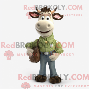 Oliven Jersey Cow maskot...