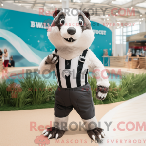 White Badger mascot costume...