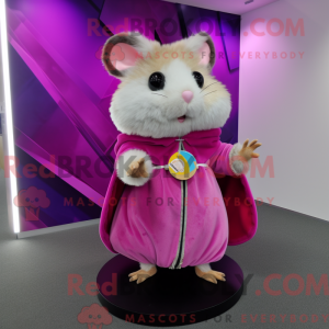 Magenta hamster maskot...