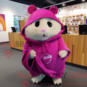 Magenta hamster maskot...