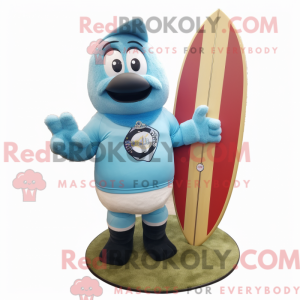 Sky Blue Surfboard mascot...