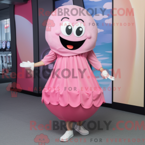 Pink Oyster mascottekostuum...