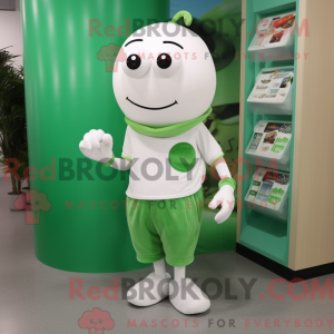 Postava maskota White Green...