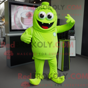Lime Green Ghost mascotte...