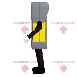Mascot scanette gris amarillo y negro. Mascota Cognex -