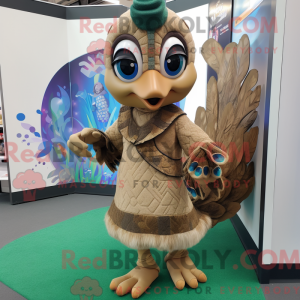 Postava maskota Tan Peacock...
