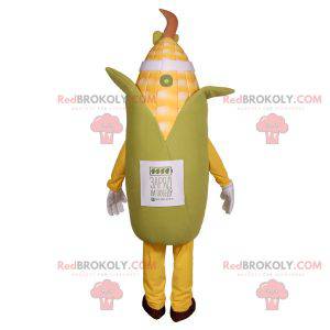 Giant corn ear mascot with blue eyes - Redbrokoly.com