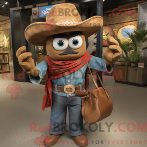 Brun Fajitas maskot kostume...