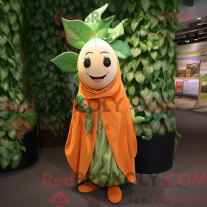 Orange Beanstalk mascot...