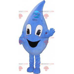 Giant and smiling water drop mascot. Water mascot -