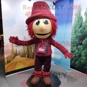 Maroon Scarecrow mascot...
