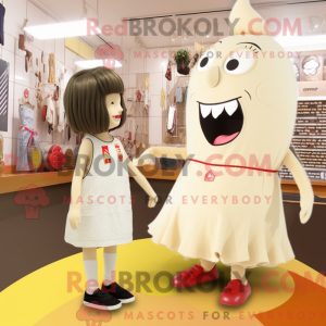 Beige Pepper maskot kostyme...