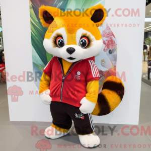 Gul Rød Panda máscara com...