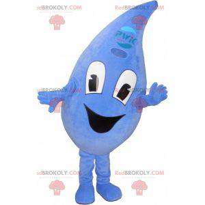 Giant and smiling water drop mascot. Water mascot -