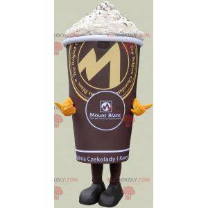 Chocolate drink mascot with whipped cream - Redbrokoly.com