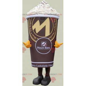 Mascotte de boisson chocolatée avec de la chantilly -