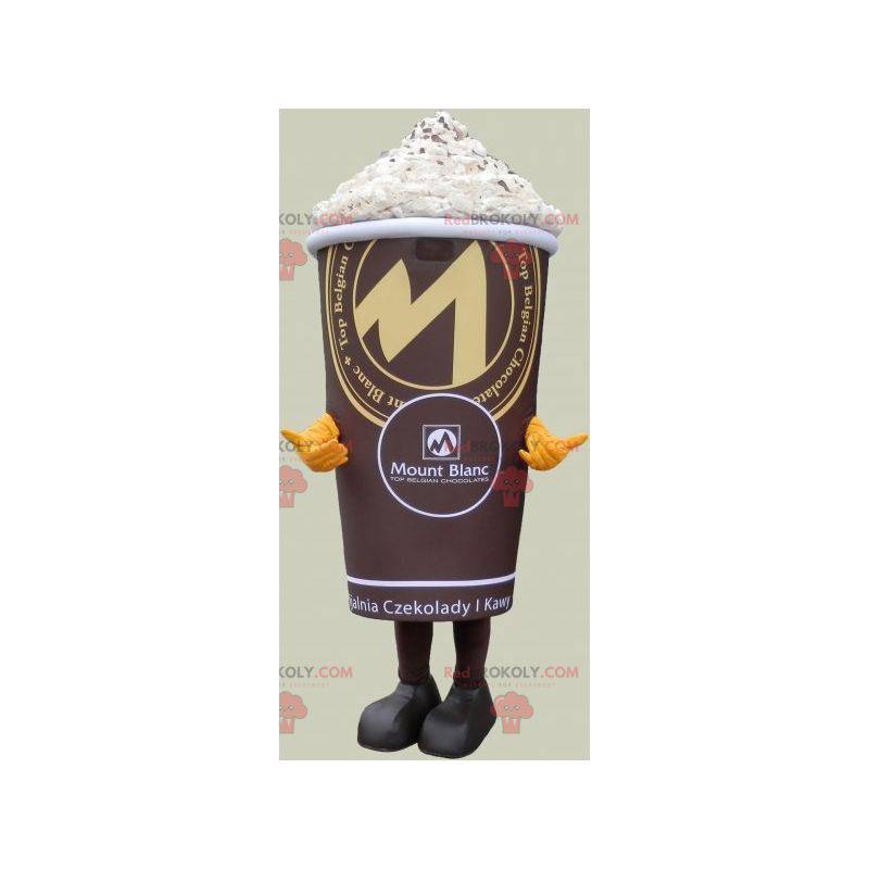 Chocolate drink mascot with whipped cream - Redbrokoly.com