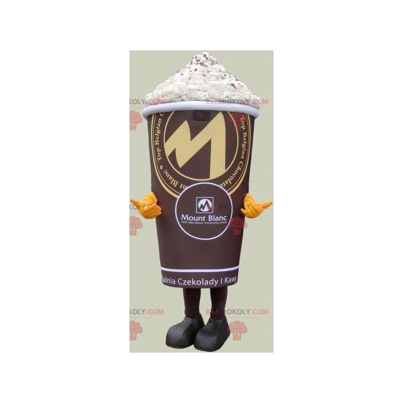 Mascota de bebida de chocolate con crema batida - Redbrokoly.com